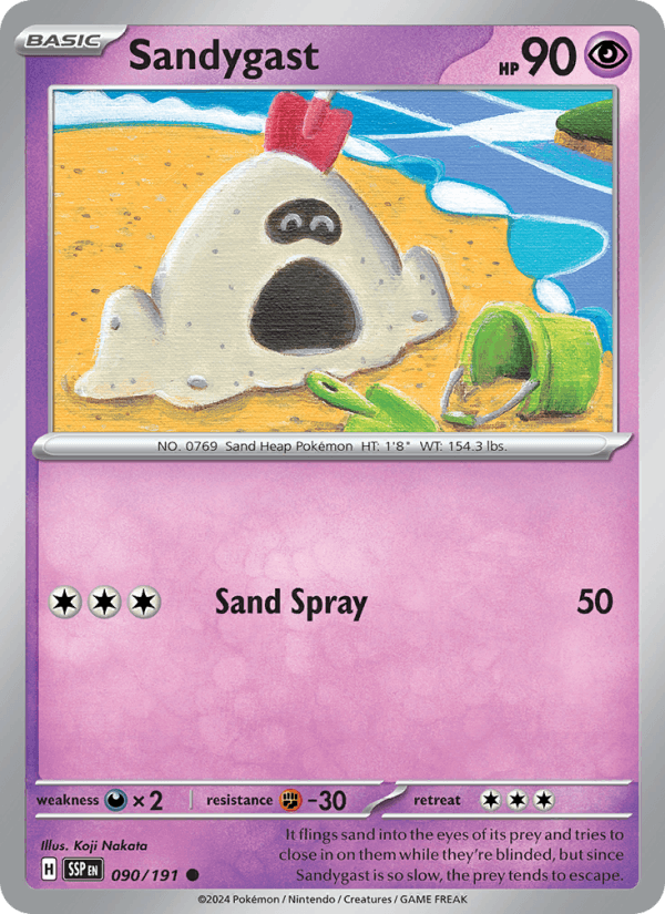 Sandygast 90/191 Surging Sparks English Pokémon card