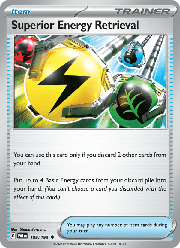 Superior Energy Retrieval 189/193 Paldea Evolved English Pokémon card