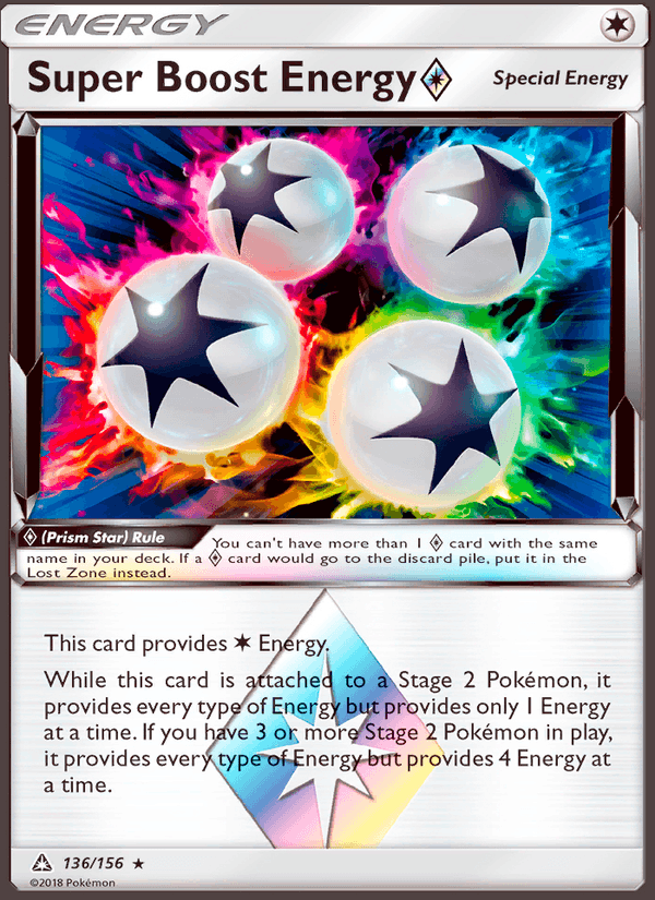 Super Boost Energy ◇ 136/156 Ultra Prism English Pokémon card