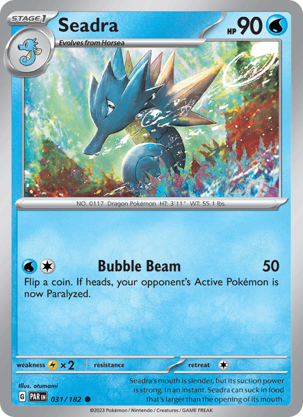 Seadra 31/182 Paradox Rift English Pokémon card