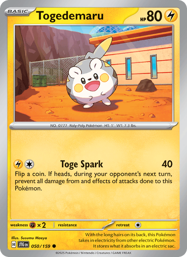 Togedemaru 50/159 Journey Together English Pokémon card