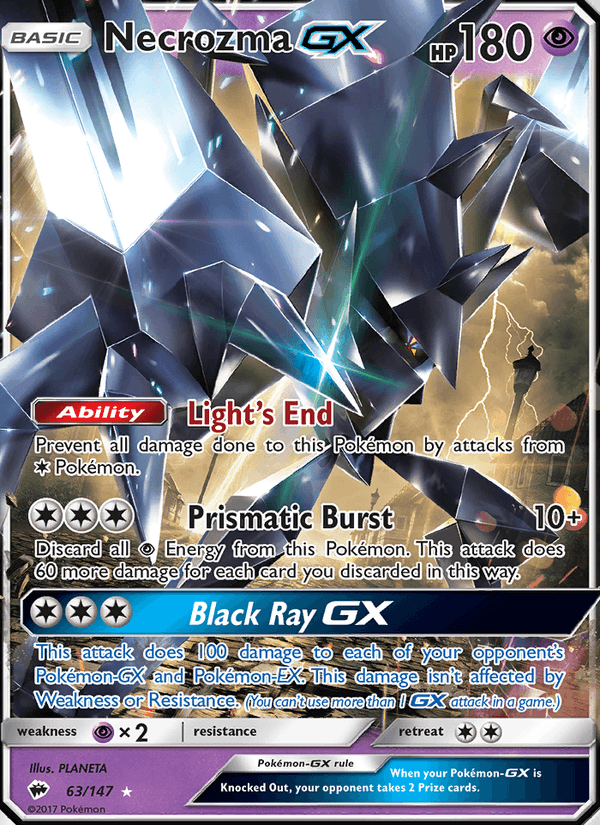 Necrozma GX 63/147 Burning Shadows English Pokémon card