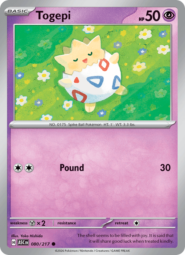 Togepi 80/217 Ascended Heroes English Pokémon card