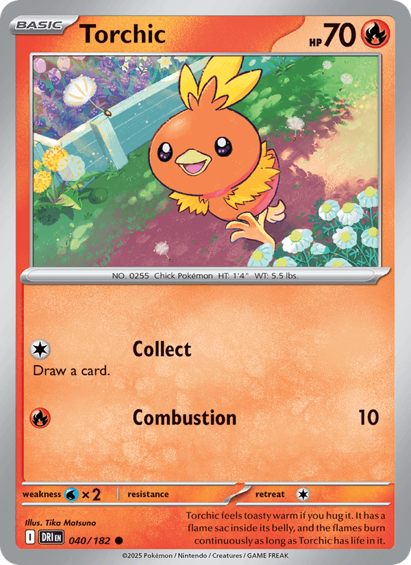 Torchic 40/182 Destined Rivals English Pokémon card