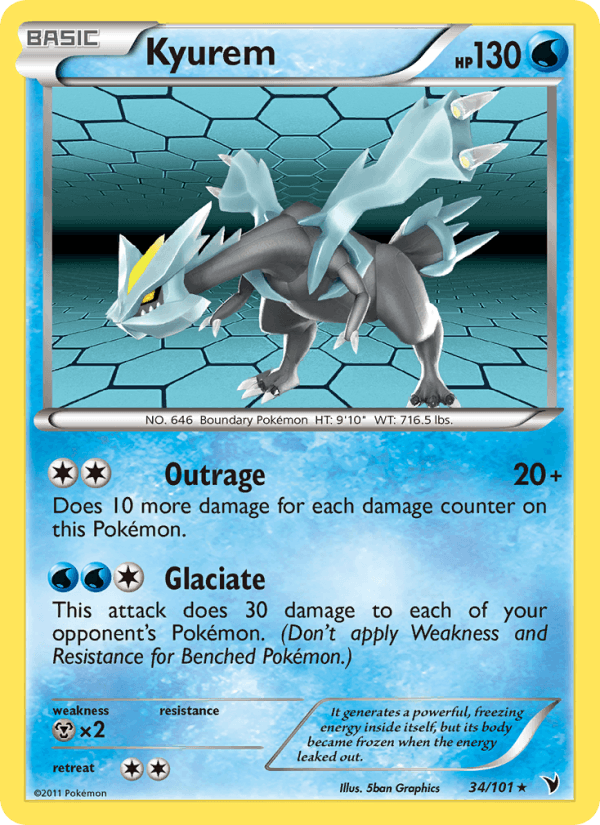 Kyurem 34/101 Noble Victories English Pokémon card