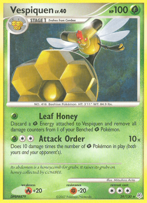 Vespiquen 39/130 Diamond & Pearl English Pokémon card