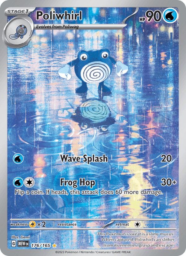 Poliwhirl 176/165 151 English Pokémon card