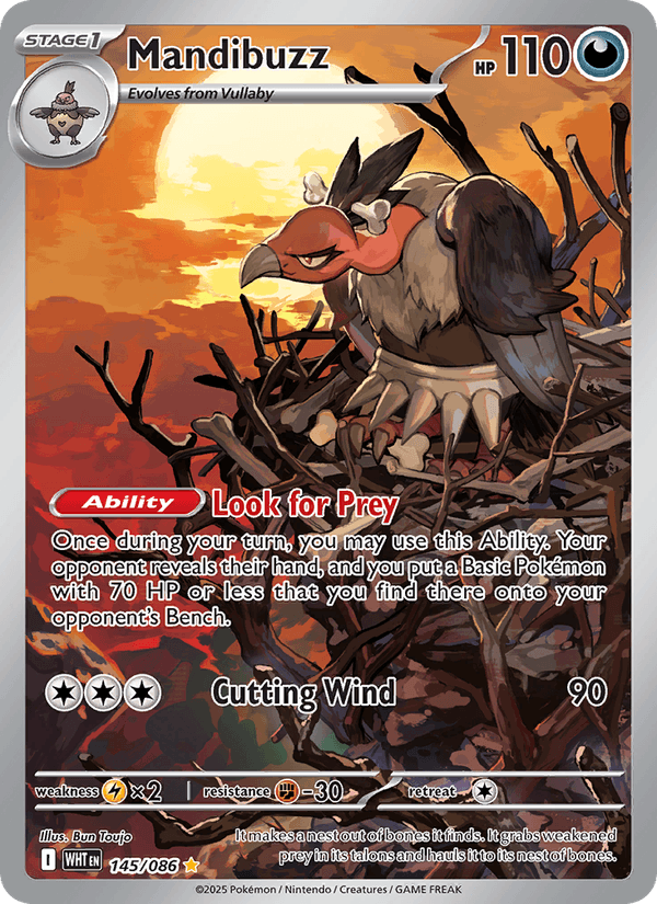 Mandibuzz 145/86 White Flare English Pokémon card
