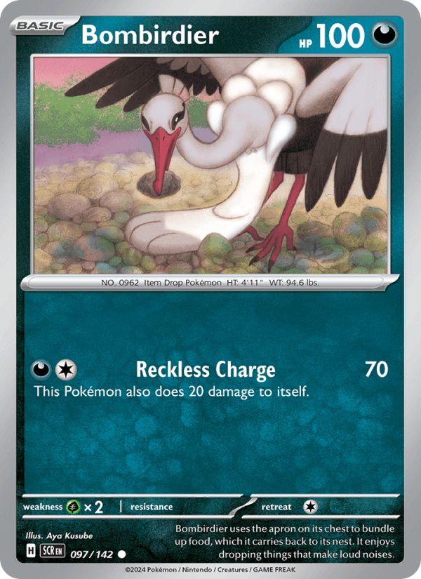 Bombirdier 97/142 Stellar Crown English Pokémon card