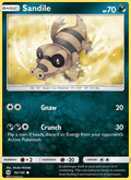 Sandile 83/149 Sun & Moon Base Set English Pokémon card