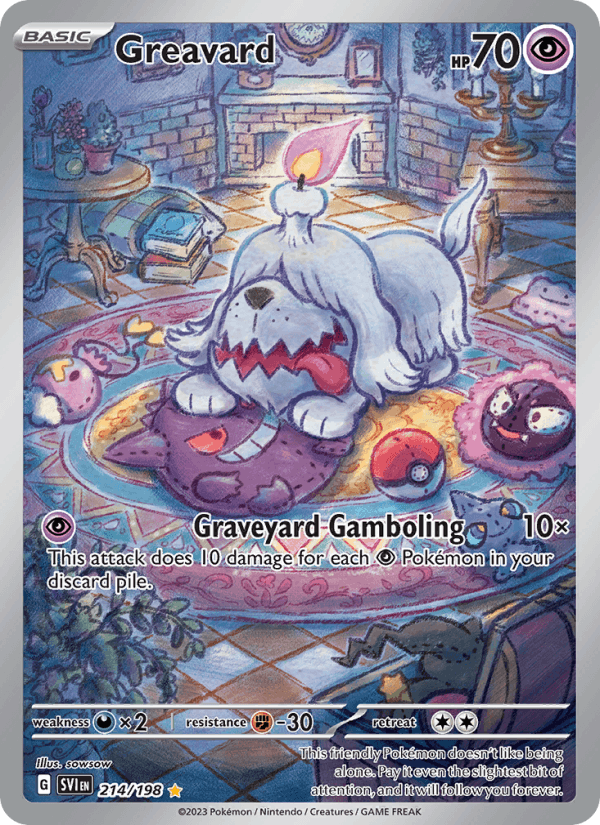 Greavard 214/198 Scarlet & Violet English Pokémon card