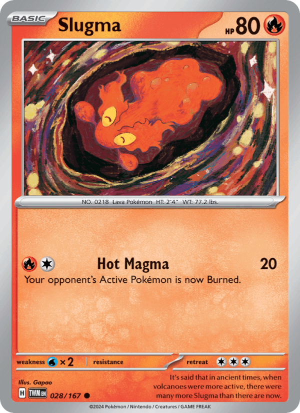Slugma 28/167 Twilight Masquerade English Pokémon card