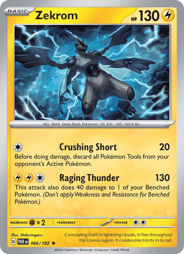 Zekrom 66/182 Paradox Rift English Pokémon card