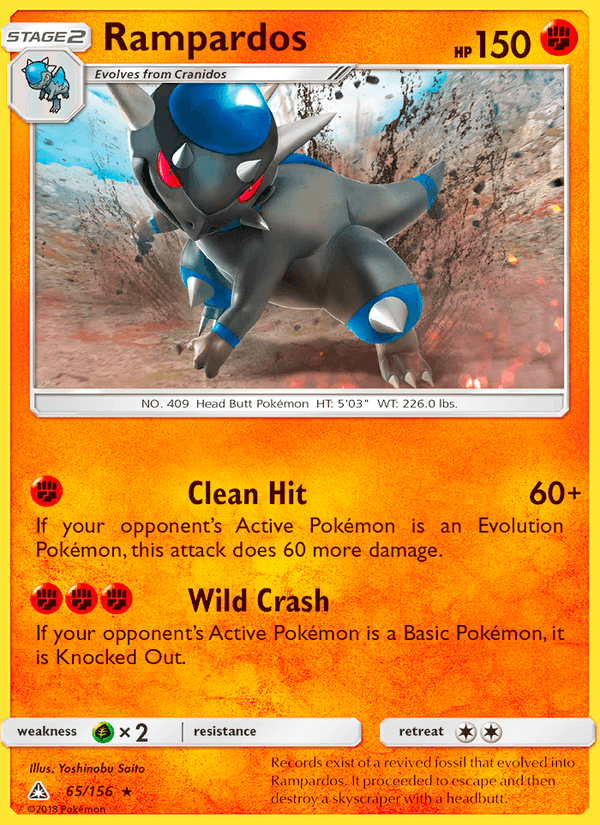 Rampardos 65/156 Ultra Prism English Pokémon card