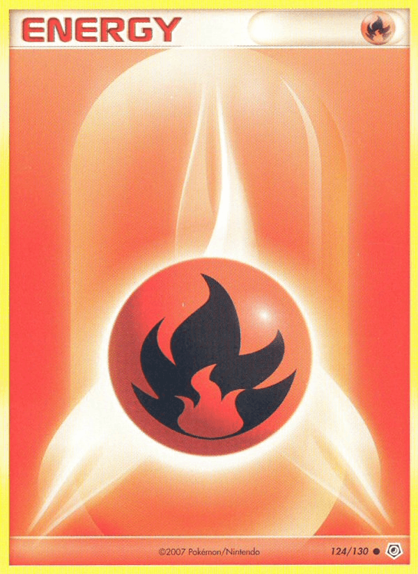 Fire Energy 124/130 Diamond & Pearl English Pokémon card
