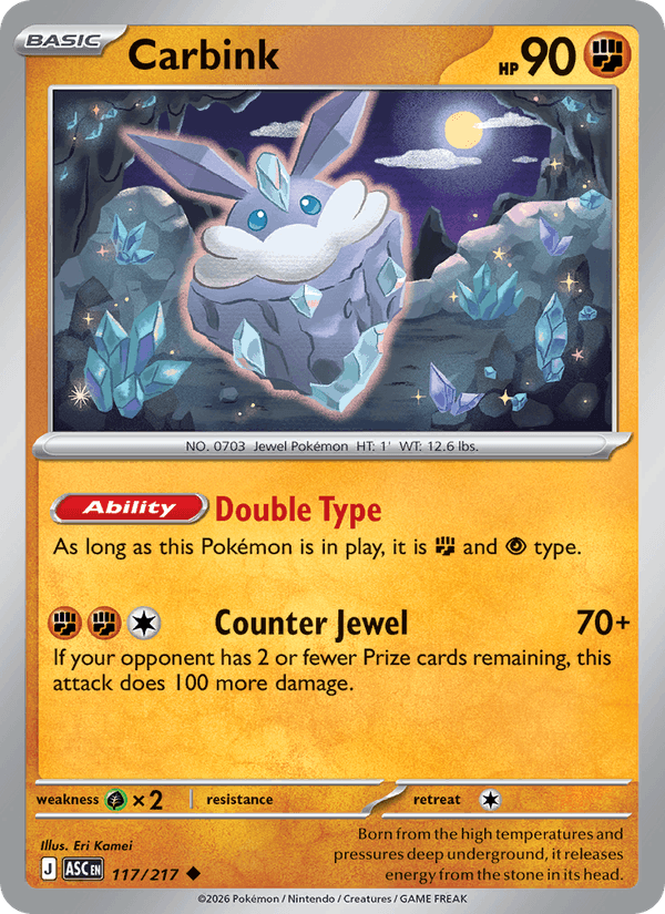 Carbink 117/217 Ascended Heroes English Pokémon card