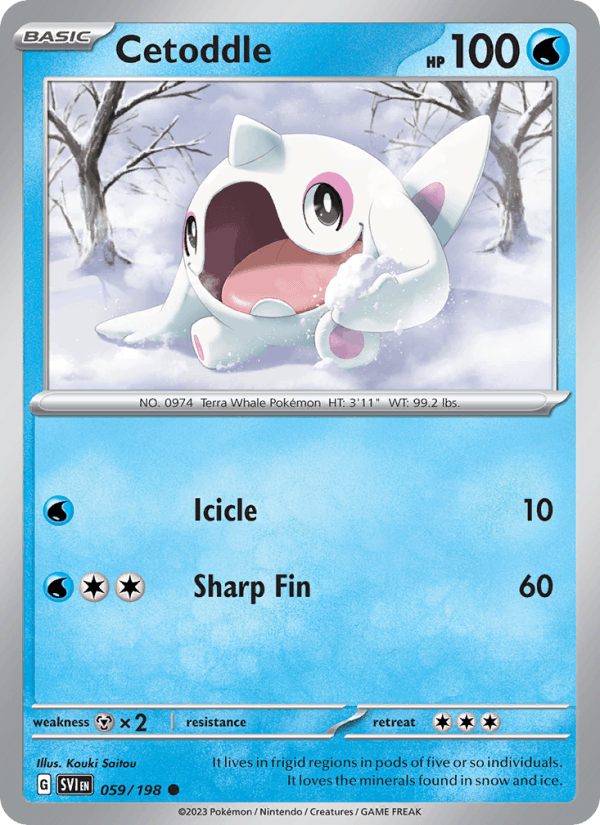 Cetoddle 59/198 Scarlet & Violet English Pokémon card