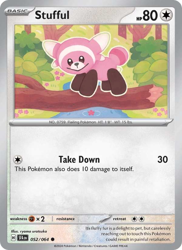Stufful 52/64 Shrouded Fable English Pokémon card