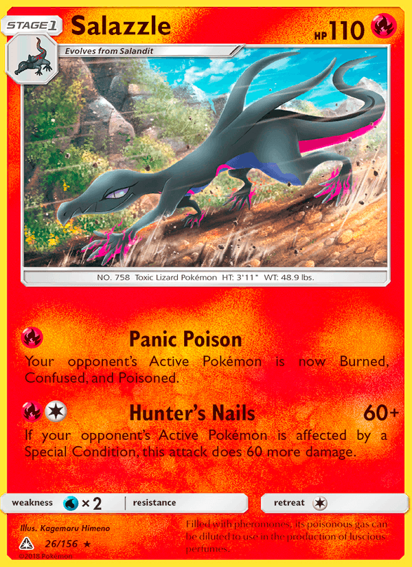 Salazzle 26/156 Ultra Prism English Pokémon card