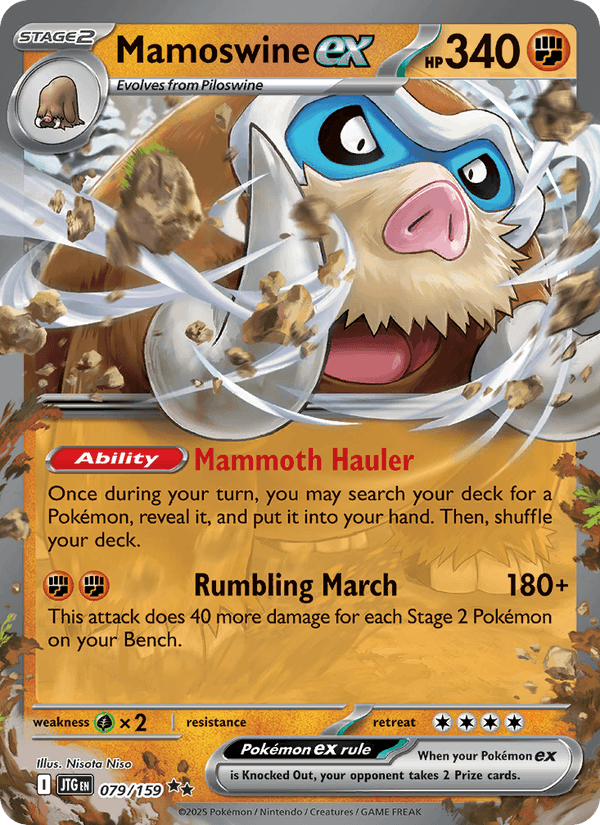Mamoswine ex 79/159 Journey Together English Pokémon card