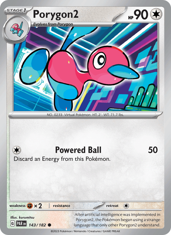 Porygon2 143/182 Paradox Rift English Pokémon card