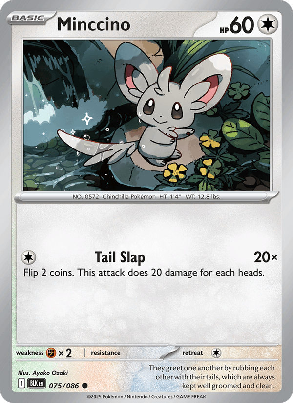 Minccino 75/86 Black Bolt English Pokémon card
