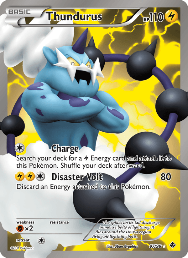 Thundurus 97/98 Emerging Powers English Pokémon card