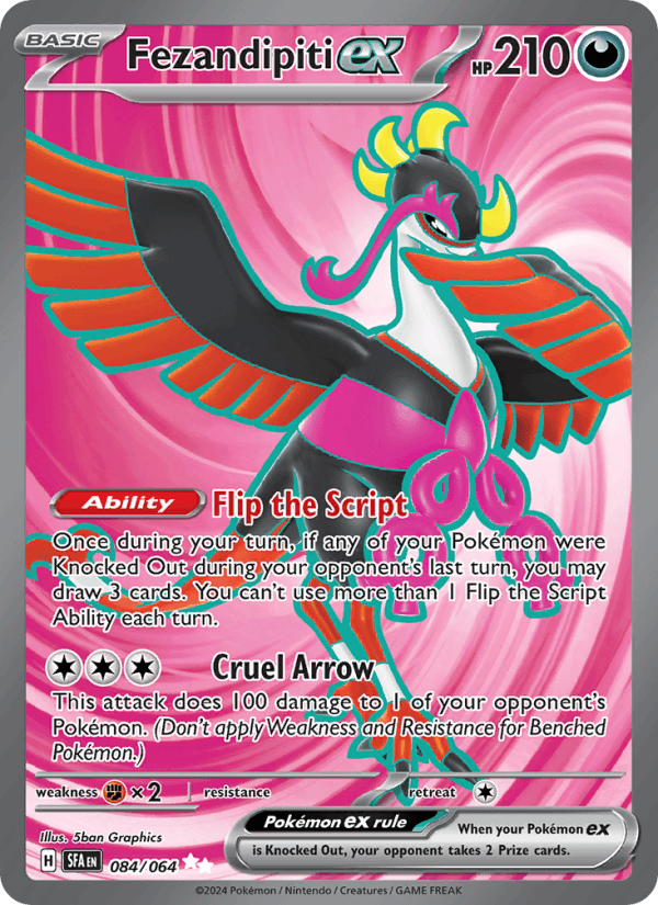 Fezandipiti ex 84/64 Shrouded Fable English Pokémon card