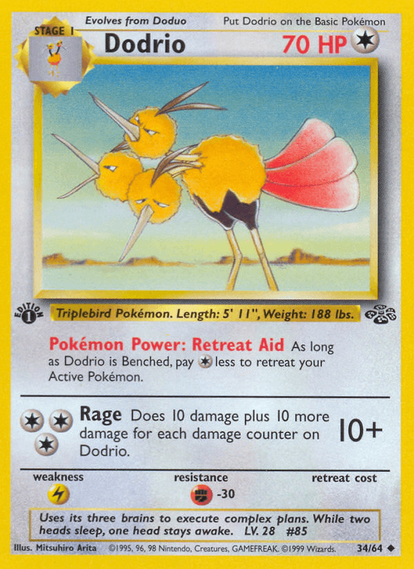 Dodrio 34/64 Jungle English Pokémon card