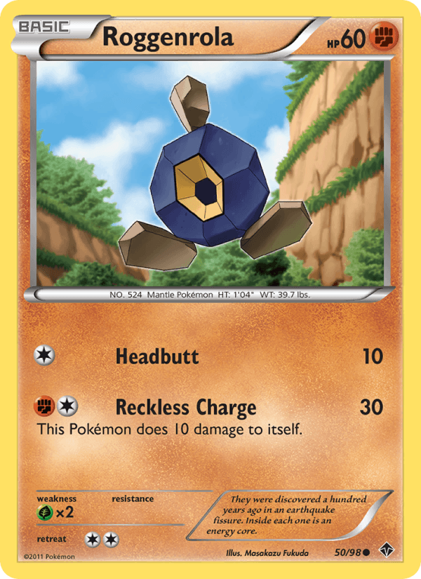 Roggenrola 50/98 Emerging Powers English Pokémon card