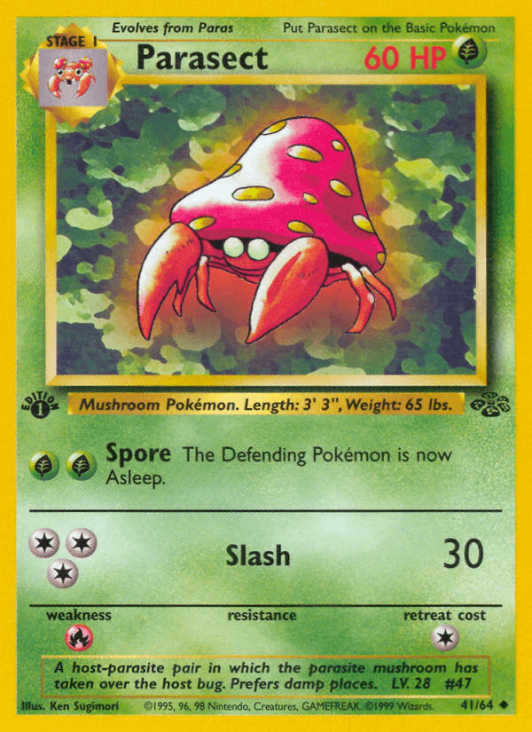 Parasect 41/64 Jungle English Pokémon card