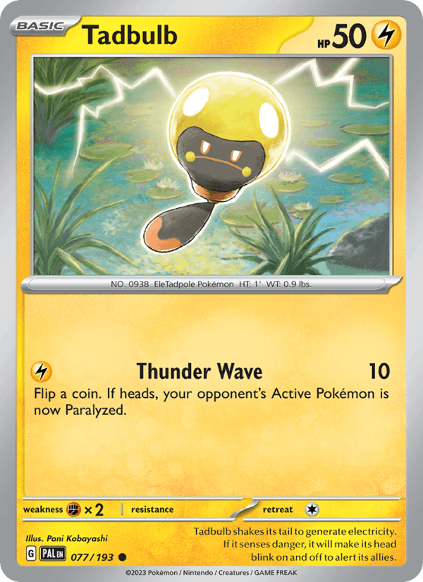 Tadbulb 77/193 Paldea Evolved English Pokémon card