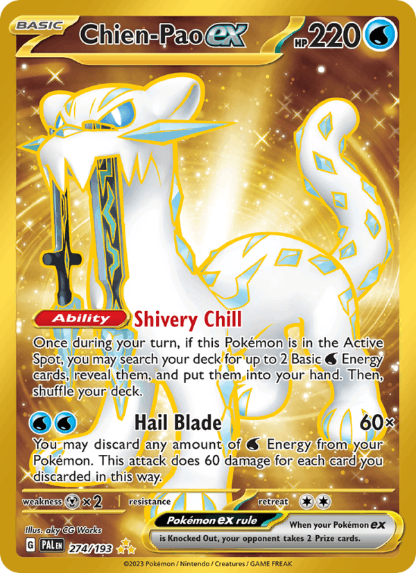 Chien-Pao ex 274/193 Paldea Evolved English Pokémon card