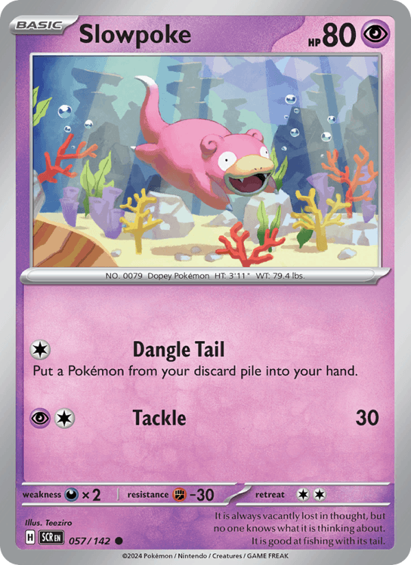 Slowpoke 57/142 Stellar Crown English Pokémon card