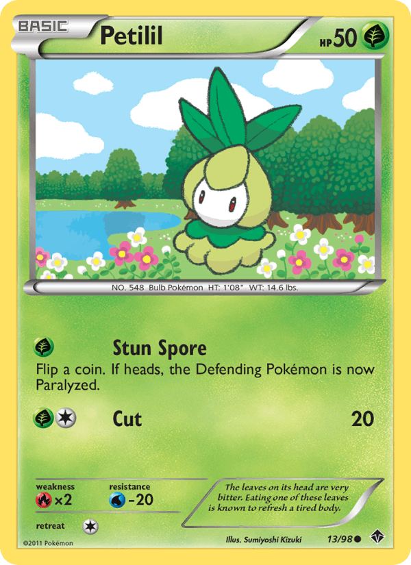 Petilil 13/98 Emerging Powers English Pokémon card
