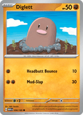Diglett 50/165 151 English Pokémon card