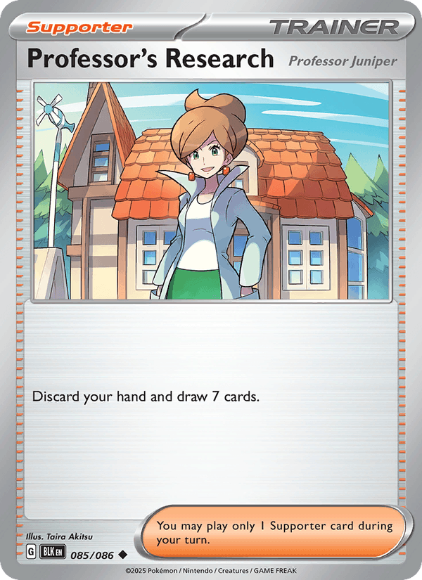 Professor's Research 85/86 Black Bolt English Pokémon card