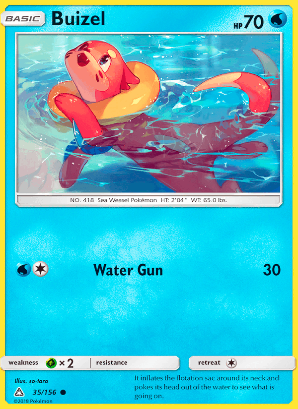 Buizel 35/156 Ultra Prism English Pokémon card