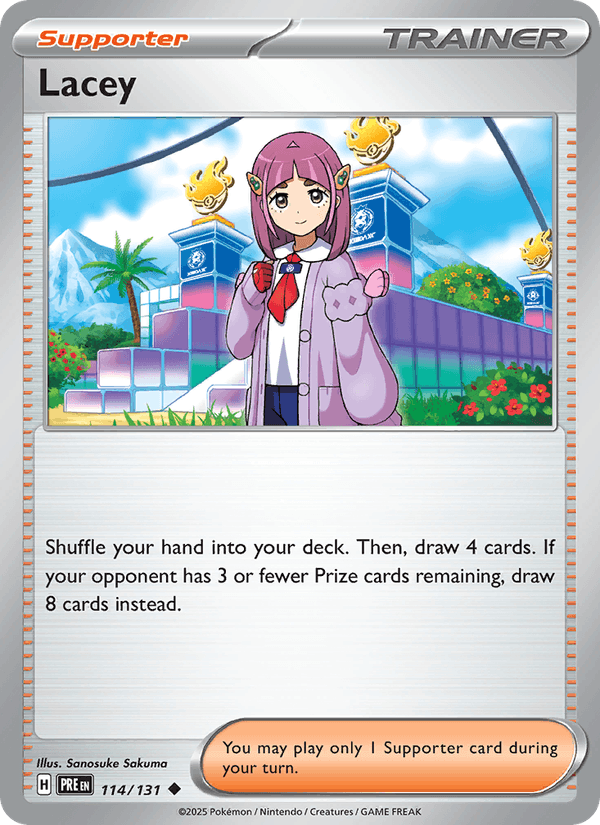 Lacey 114/131 Prismatic Evolutions English Pokémon card