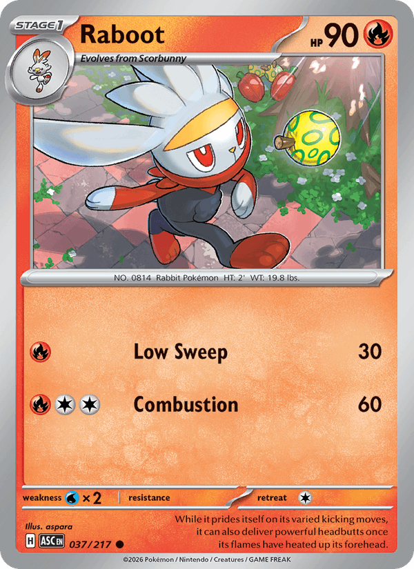 Raboot 37/217 Ascended Heroes English Pokémon card