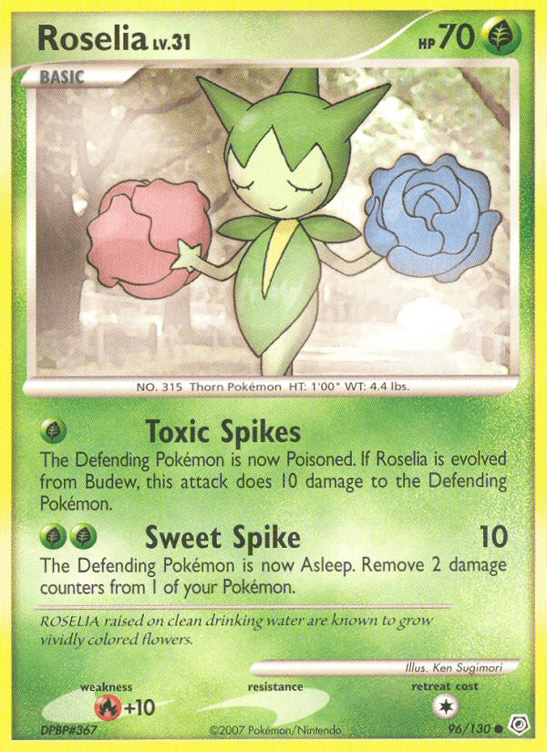 Roselia 96/130 Diamond & Pearl English Pokémon card