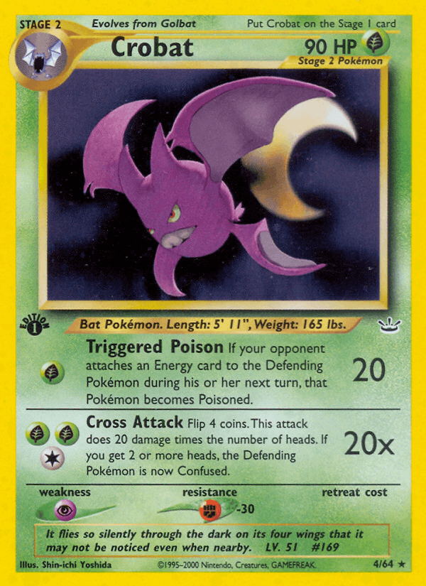 Crobat 4 Neo Revelation English Pokemon card