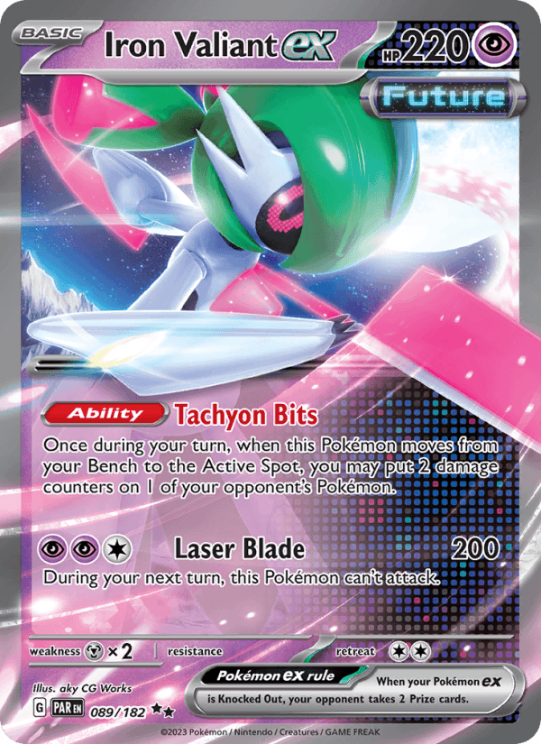 Iron Valiant ex 89/182 Paradox Rift English Pokémon card
