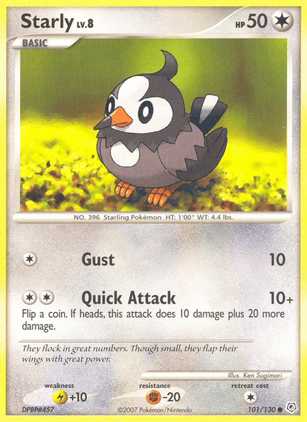 Starly 101/130 Diamond & Pearl English Pokémon card