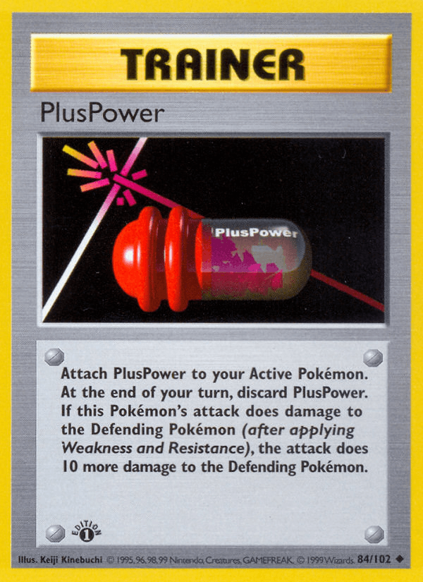 PlusPower 84/102 Base Set English Pokémon card