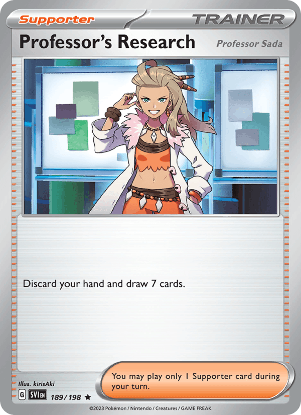 Professor's Research (Professor Sada) 189/198 Scarlet & Violet English Pokémon card