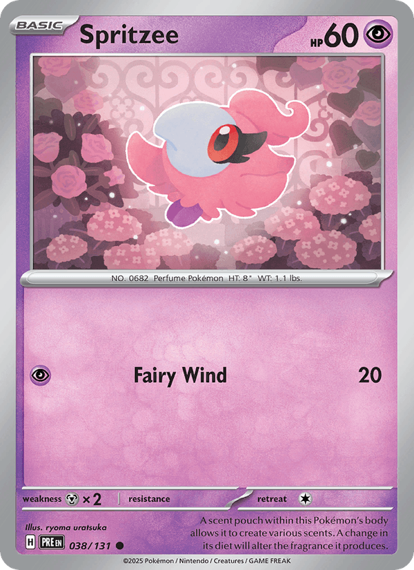 Spritzee 38/131 Prismatic Evolutions English Pokémon card