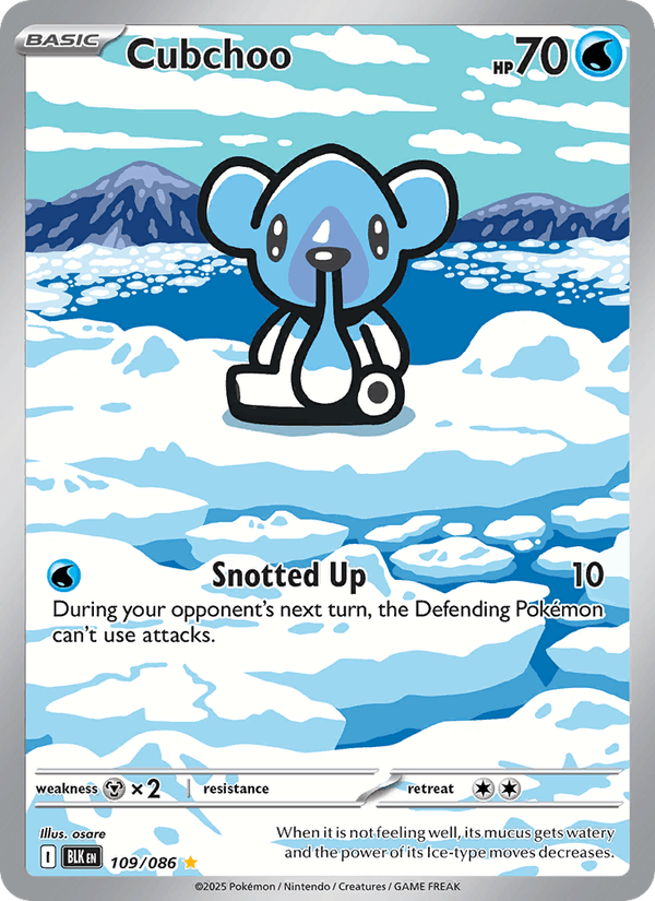 Cubchoo 109/86 Black Bolt English Pokémon card