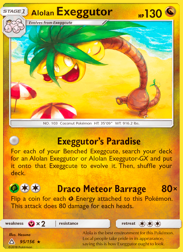 Alolan Exeggutor 95/156 Ultra Prism English Pokémon card