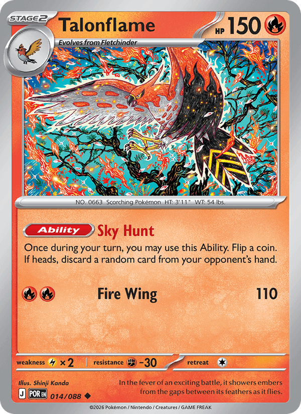Talonflame 14/88 Perfect Order English Pokémon card
